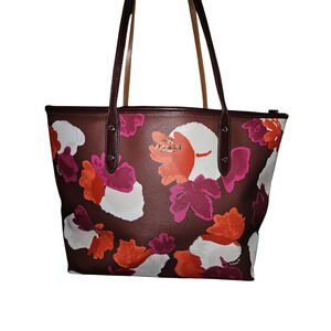 Coach Floral  Bag - Brown, Pink, Orange, White